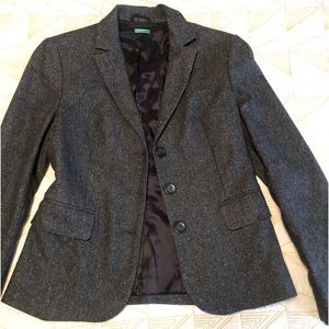 Benetton Gray Wool Blazer